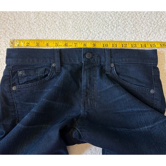7 For All Man Kind Dojo Jeans Women's Dark Wash Flare Low Rise Size 27 - Picture 3 of 10